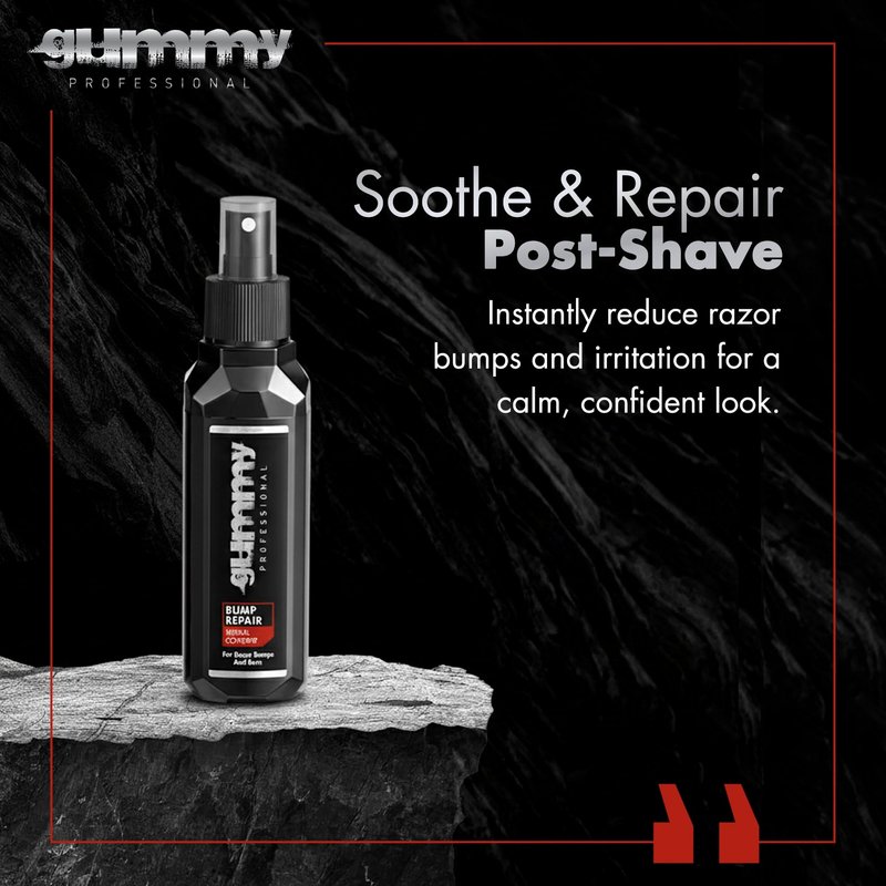 Gummy Professional Bump Repair & Ingrown Hair Spray for Men and Women – Lightweight Post Shave Grooming Spray for Smooth Skin After Shaving and Waxing on Face and Body – Travel Size 100ml