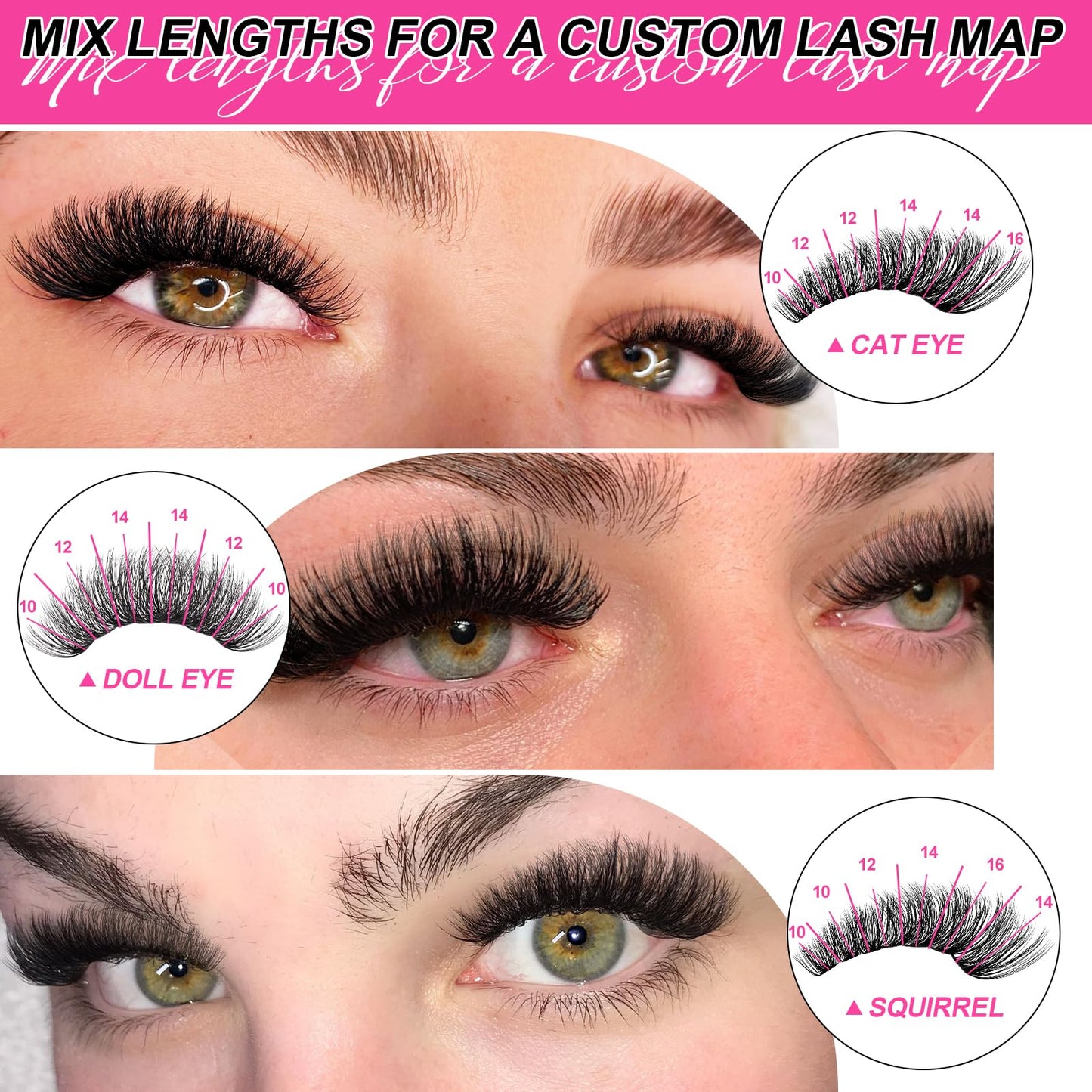 MilyBest Lash Clusters Kit Wispy, 10-18mm Fluffy Volume 80D Individual Eyelash Clusters - Reusable DIY Lash Extension Kit for Beginners, Thick Cluster Eyelash Extensions with Bond and Seal Tweezers