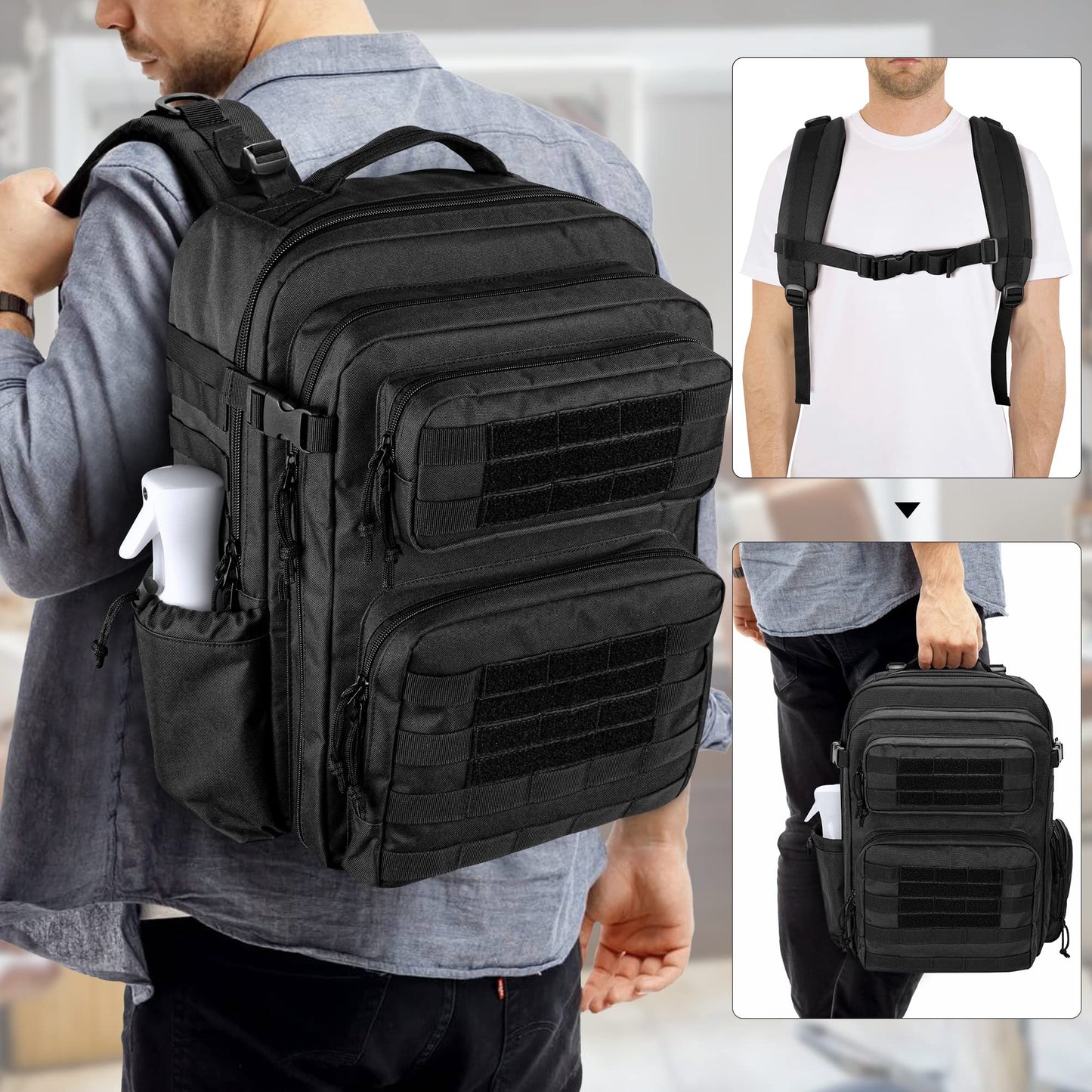 BAFASO Barber Case, Hairdresser Bag Holds Barber Styling Tools (Bag Only), Black