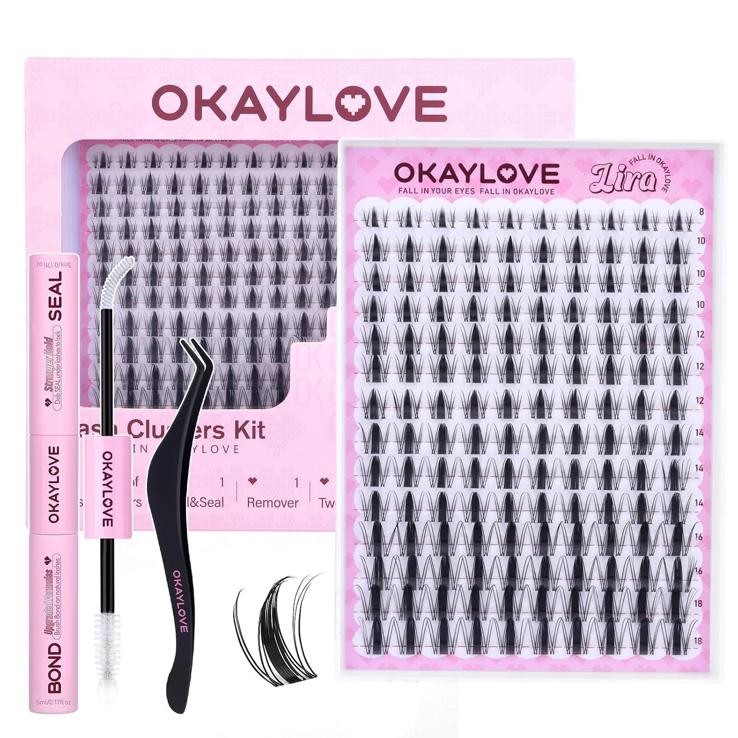Manga Lash Clusters - Spiked DIY Eyelash Extensions | 140pcs CC Curl, 8-18mm Length