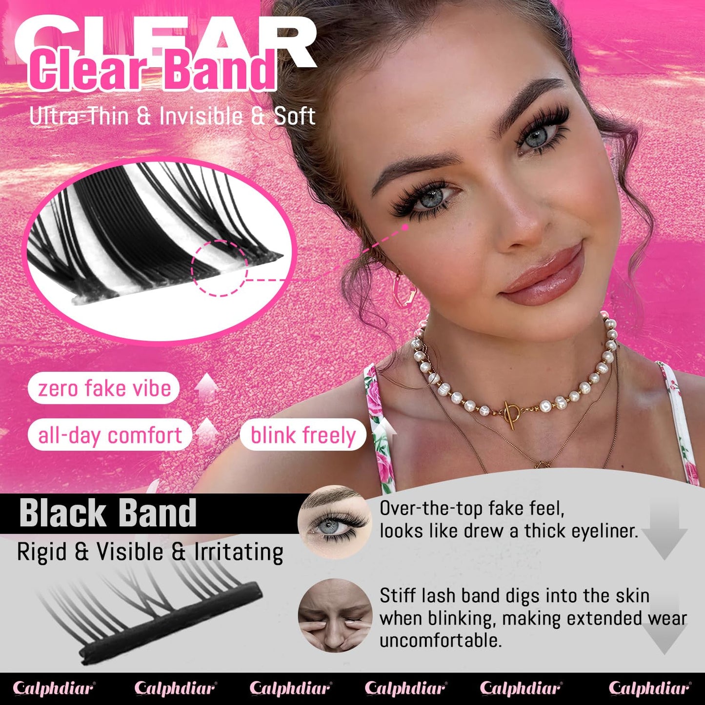 calphdiar Bottom Lash Clusters Fairy Eyelash Extension Bottom Lashes Clusters 5-7mm Natural Bottom Eyelashes DIY Manga Lower Cluster Lashes Extensions Wispy Bottom Individual Lashes
