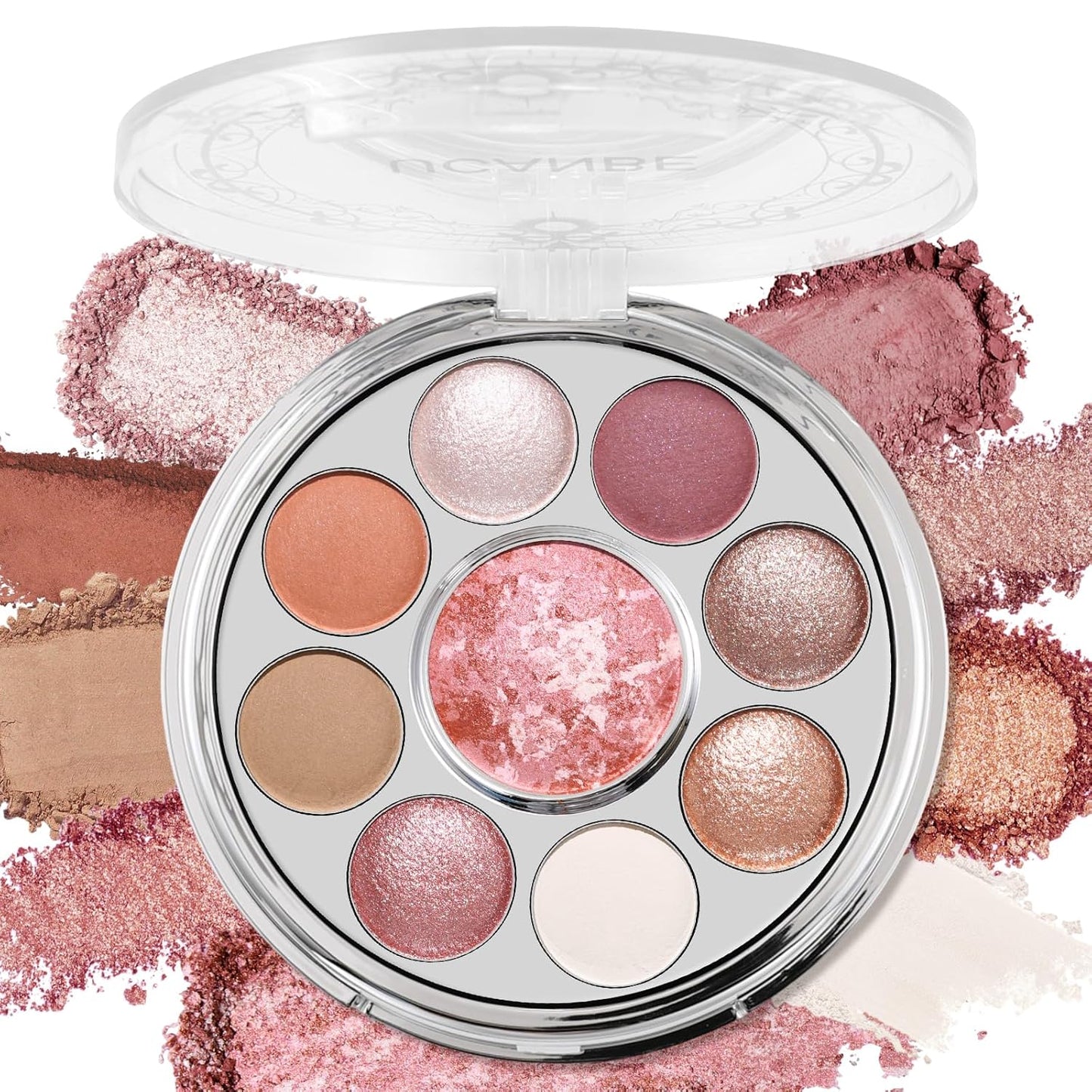 UCANBE Baked Eyeshadow & Highlighter Palette - High Pigment Matte & Shimmer | 03 Enchanted Gemstone