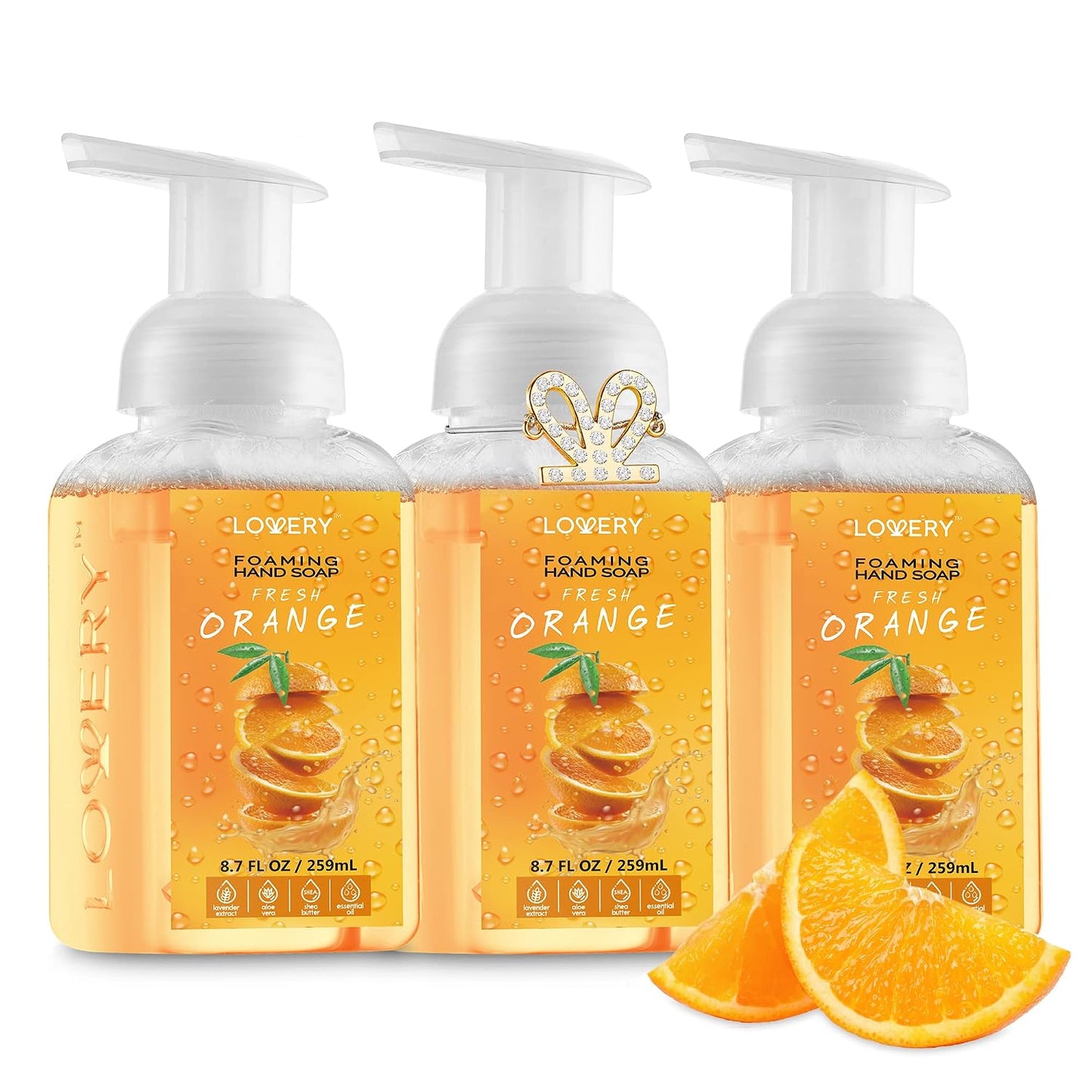 Moisturizing Foaming Hand Soap 10-Pack | Alcohol-Free Citrus Blend with Aloe Vera & Essential Oils - Lemon, Orange, Lime, Grapefruit, Black Cherry Fragrances