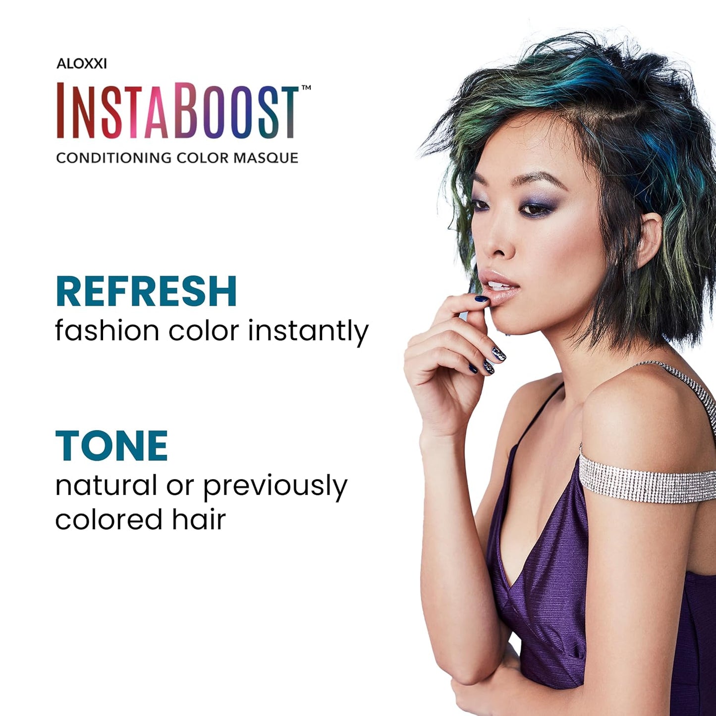 InstaBoost TEAL Color Depositing Conditioner - Deep Conditioning Hair Mask for Instant Color | 6.8 Fl Oz
