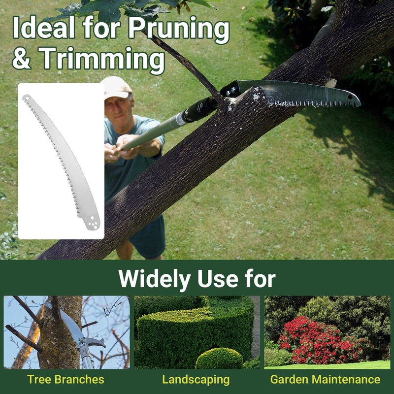 SB-13TE 13 inch Barracuda Tri-Cut Saw Blade for Jameson Pole Pruning & Hand Saw, Extendable Tree Trimmer Steel Saw Blade Replacement for Jameson Tree Branch Cutting