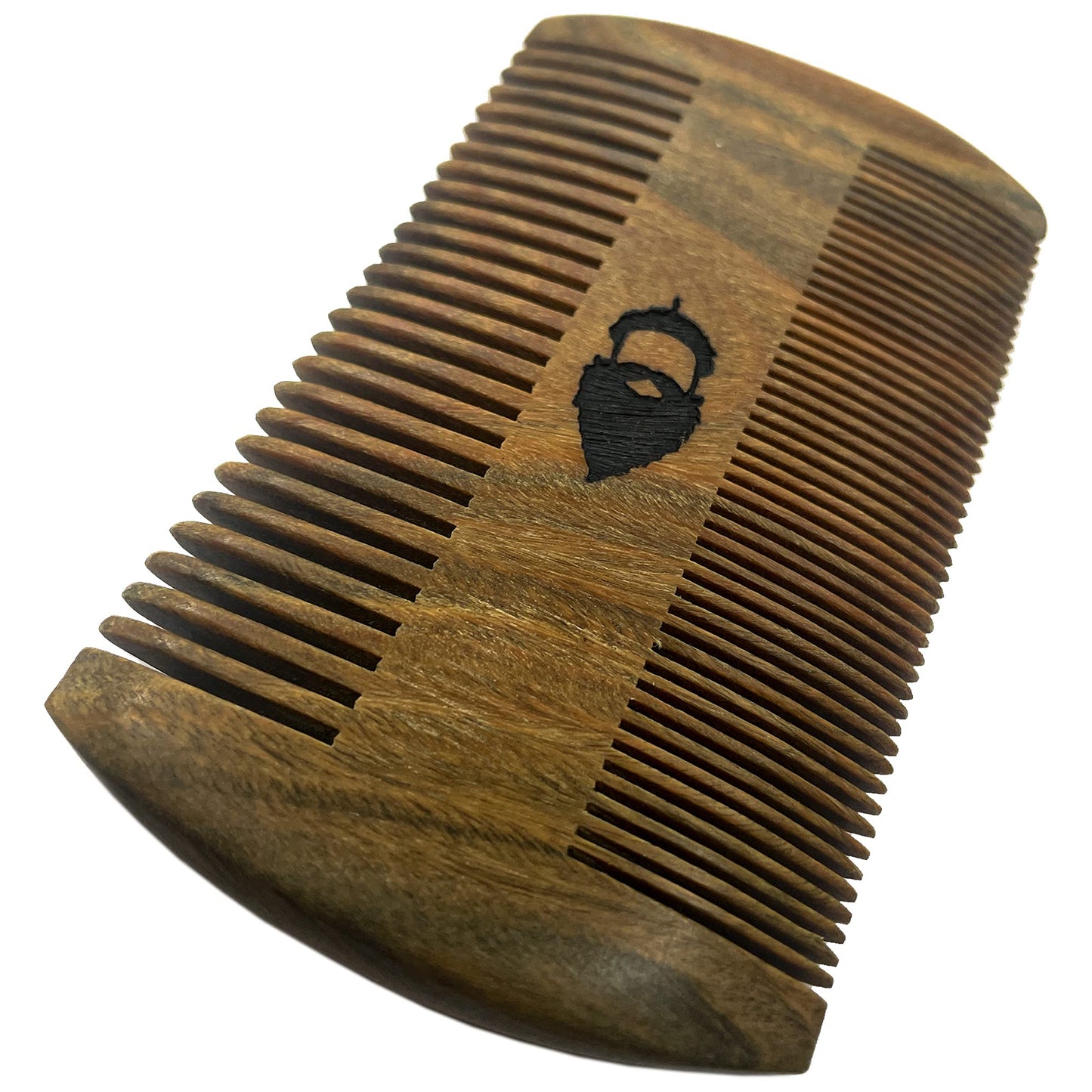 Split-leaf Sandalwood Beard Comb - Dual-sided Sandalwood Pocket Comb