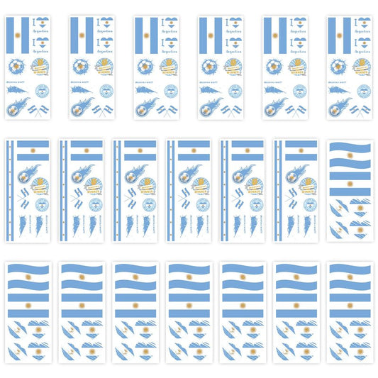 2026 World Cup Country Flag Temporary Tattoos International National Flag Face Tattoos Stickers Waterproof World Flag Fake Tattoos for Sports Events Celebration Party Supplies 20 Sheets