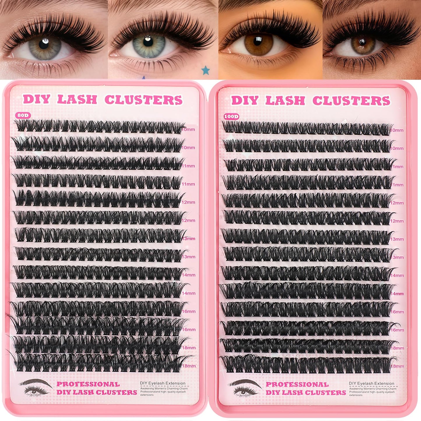 Lash Clusters 80D 100D Volume Thick Manga Lashes Clusters Eyelash Extension