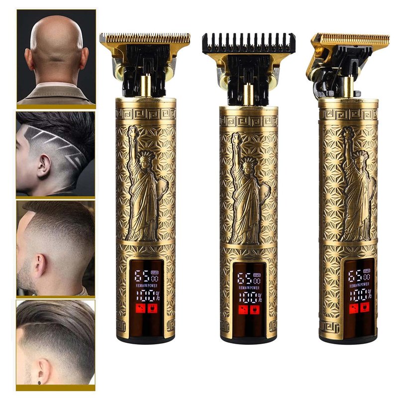 Professional Hair Clippers for Men Electric Haircut Kit Hair Trimmer Grooming Waterproof Rechargeable Close Cutting T Blade Trimmer USB Rechargeable Clippers for Hair Cutting