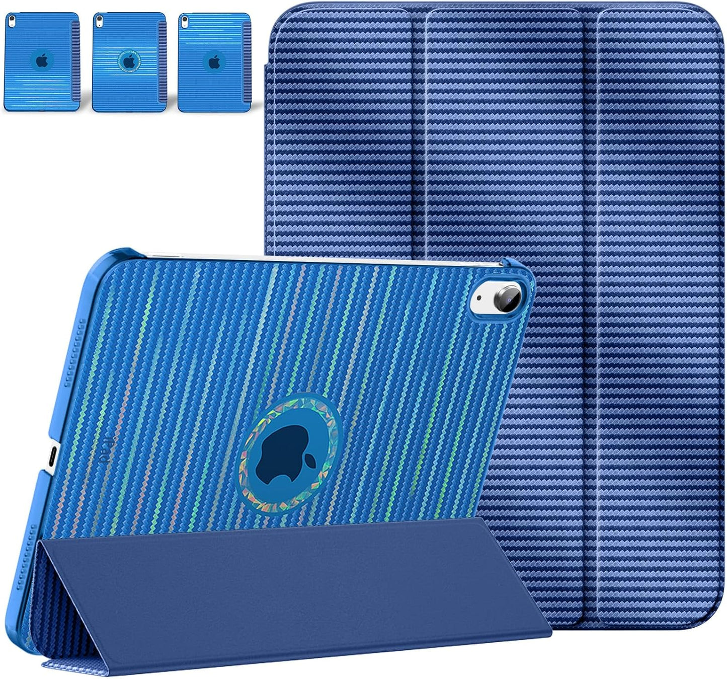 iPad 11th & 10th Generation Case - Slim Hard PC Translucent Back Cover | Navy Blue, Auto Wake/Sleep Support
