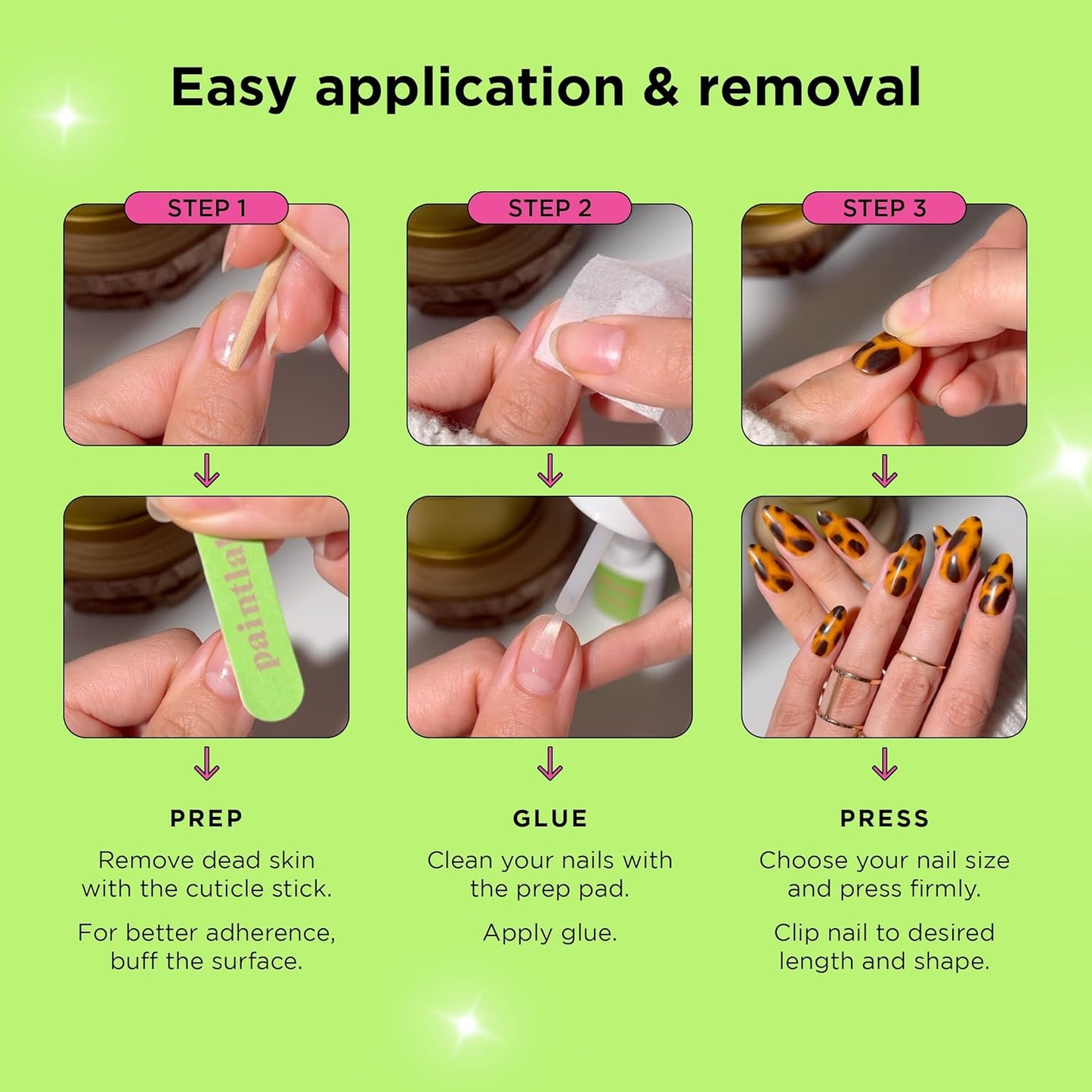Press On Nails - Mummy Glaze Halloween Almond Fake Nails | 30 Reusable Salon Quality Nails in 15 Sizes with Glue