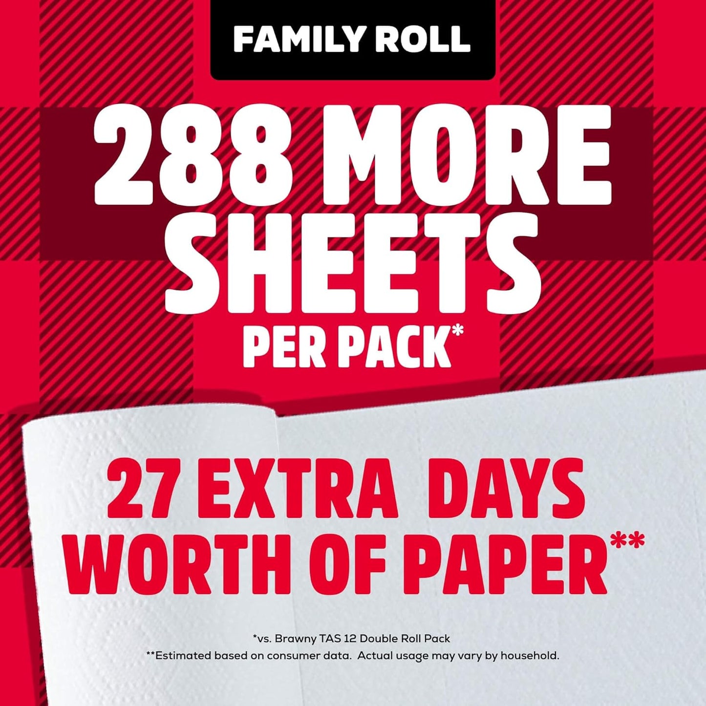 Brawny Paper Towels - 3-Ply Tear-A-Square, Strong & Absorbent | 12 XL Family Rolls (30 Regular Rolls)