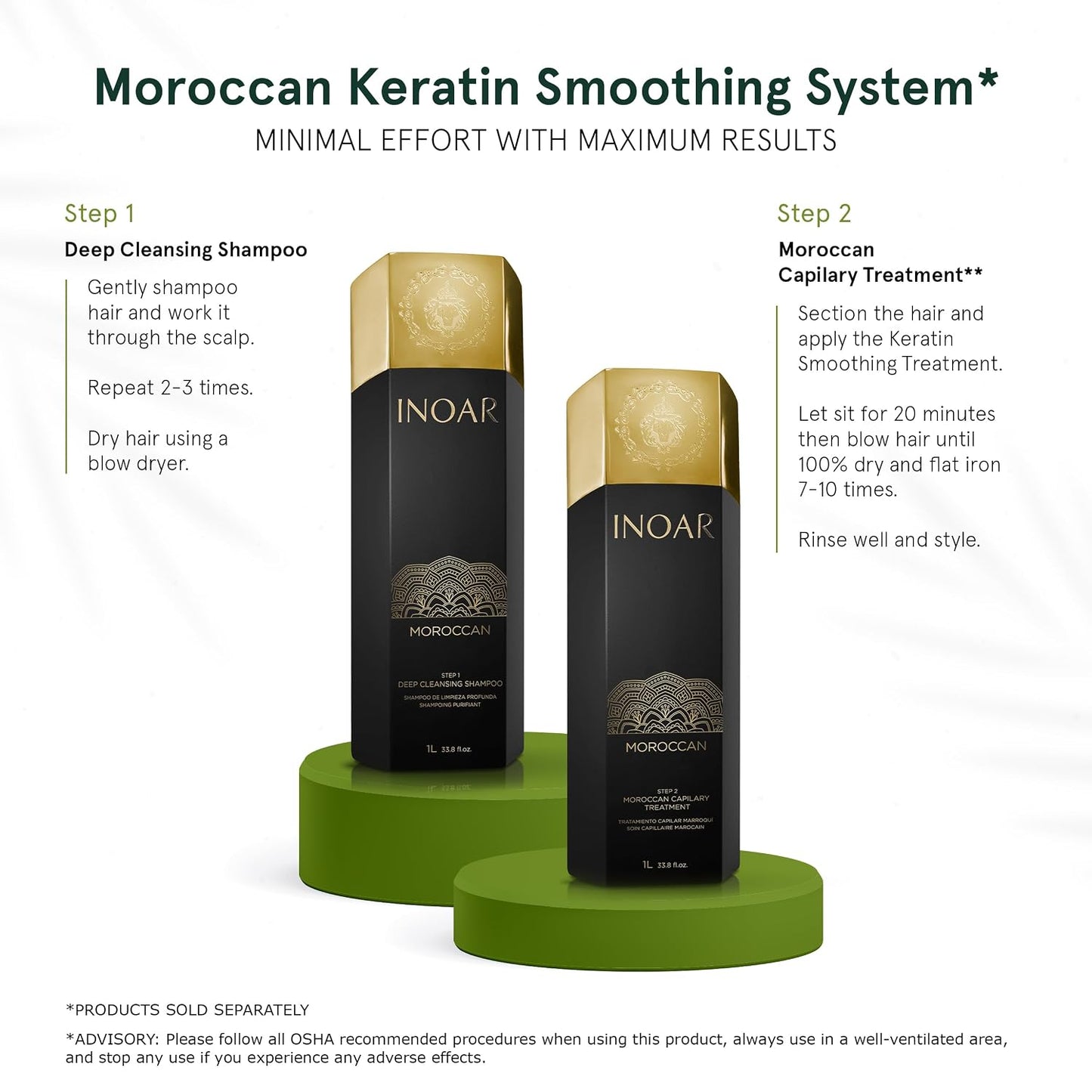 Moroccan Keratin Treatment - Frizz Reduction & Hair Smoothing | 33 Fl Oz