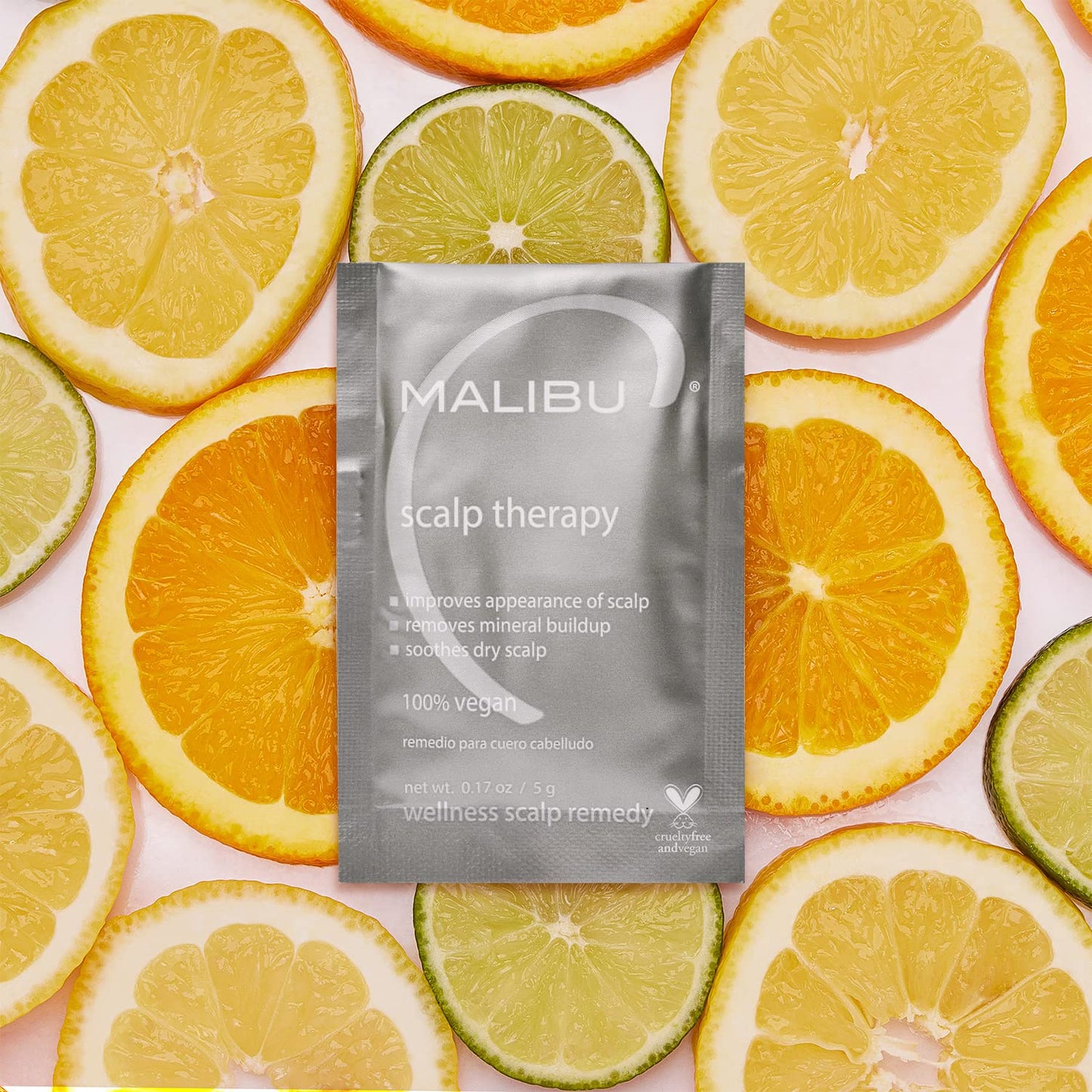 Malibu C Scalp Therapy - Dry Scalp Treatment with Vitamin C & Zinc Gluconate | 3 Packets for Soothed, Moisturized Skin