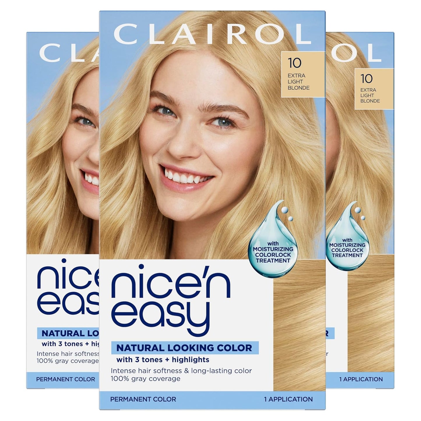 Clairol Nice'n Easy Permanent Hair Dye - Blackest Black | 100% Gray Coverage & Long-Lasting Shine | Single Pack