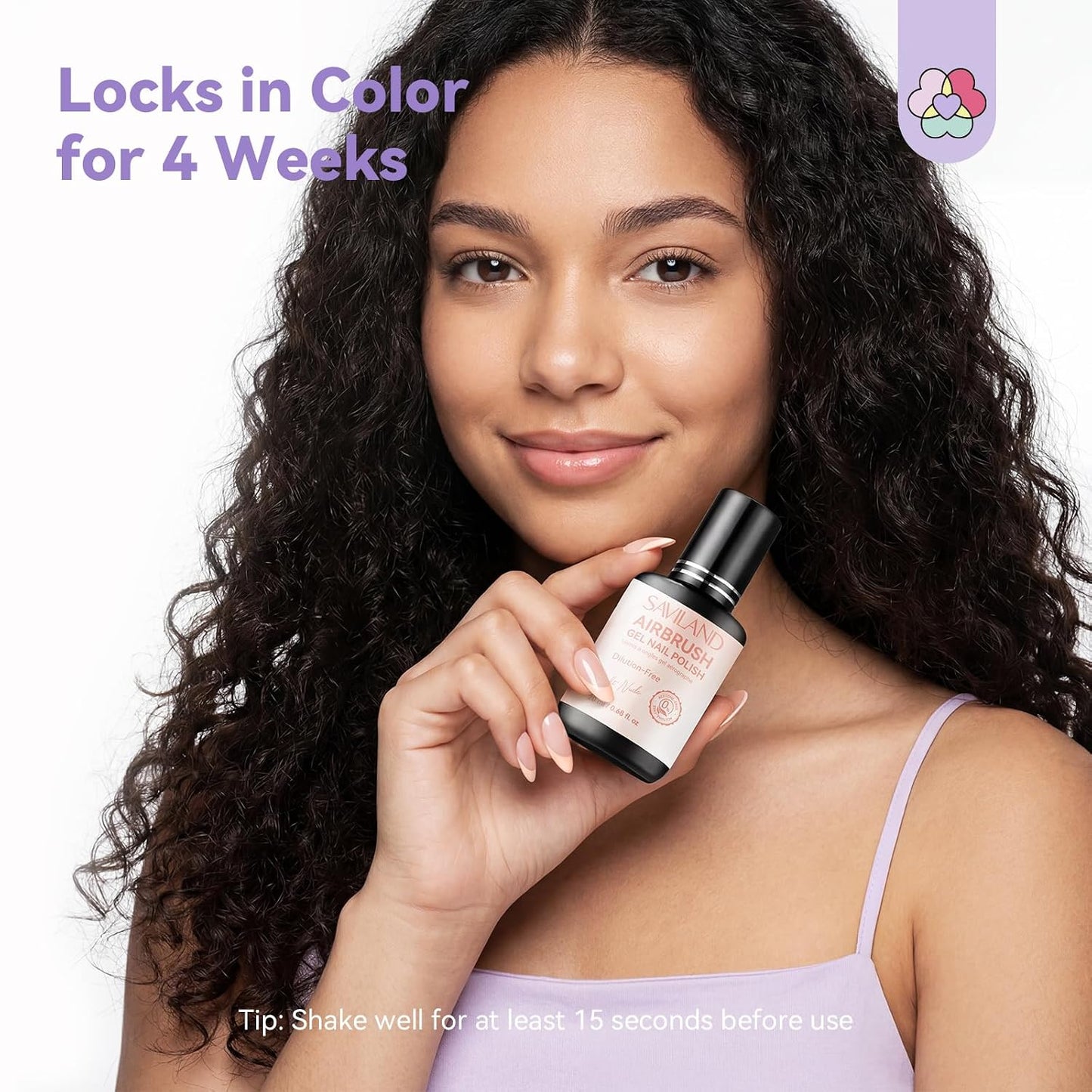 Airbrush Gel Nail Polish - Light Nude Non-Toxic Formula | Hema & Acetone Free, 20 ml for Ombre Nails