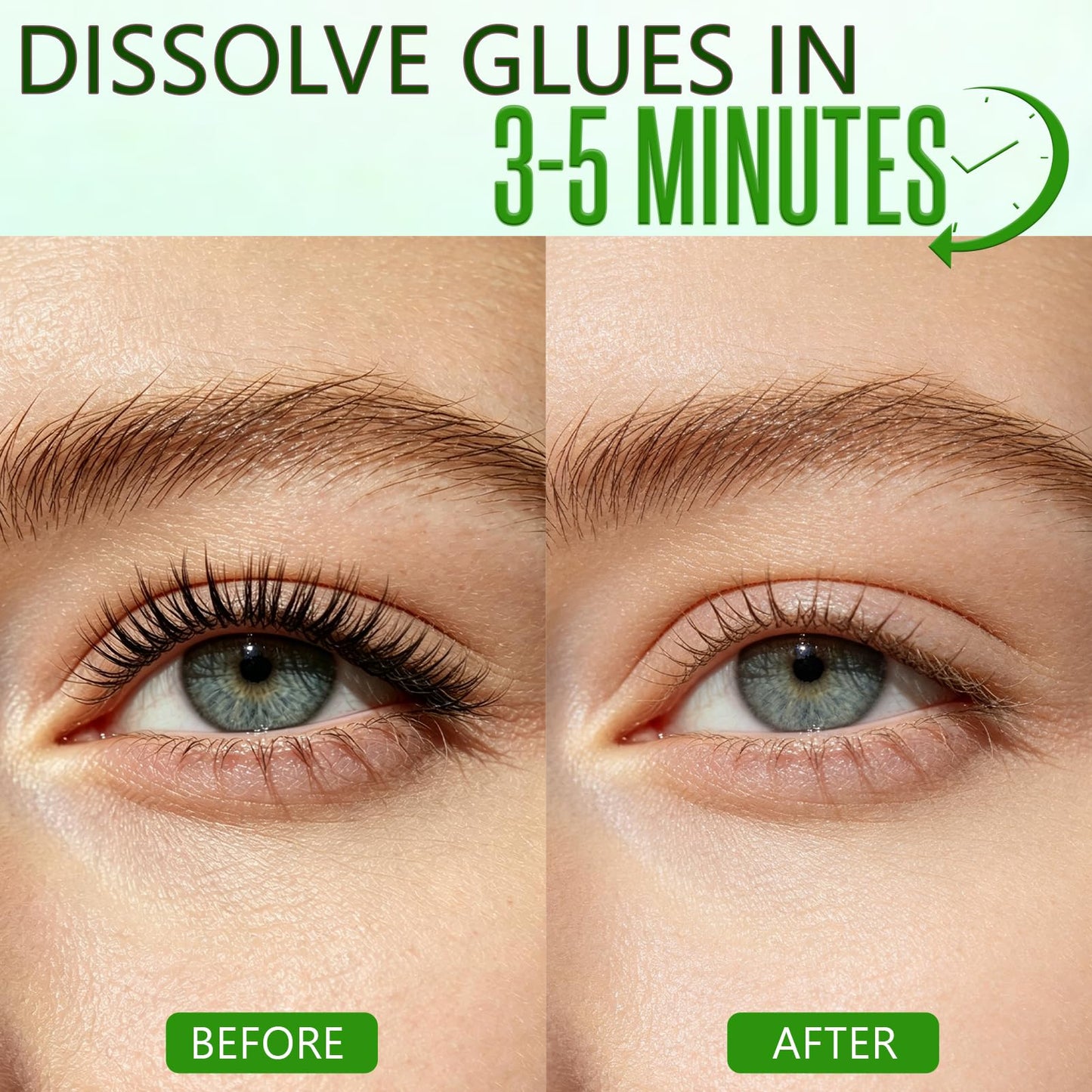 Pjordo Eyelash Extension Remover Set, 10g Lash Extension Remover with Gentle Formula, Quick Dissolution & Non-Irritation, Professional Eyelash Removal Tool Set Suitable for Beginners (Aloe)