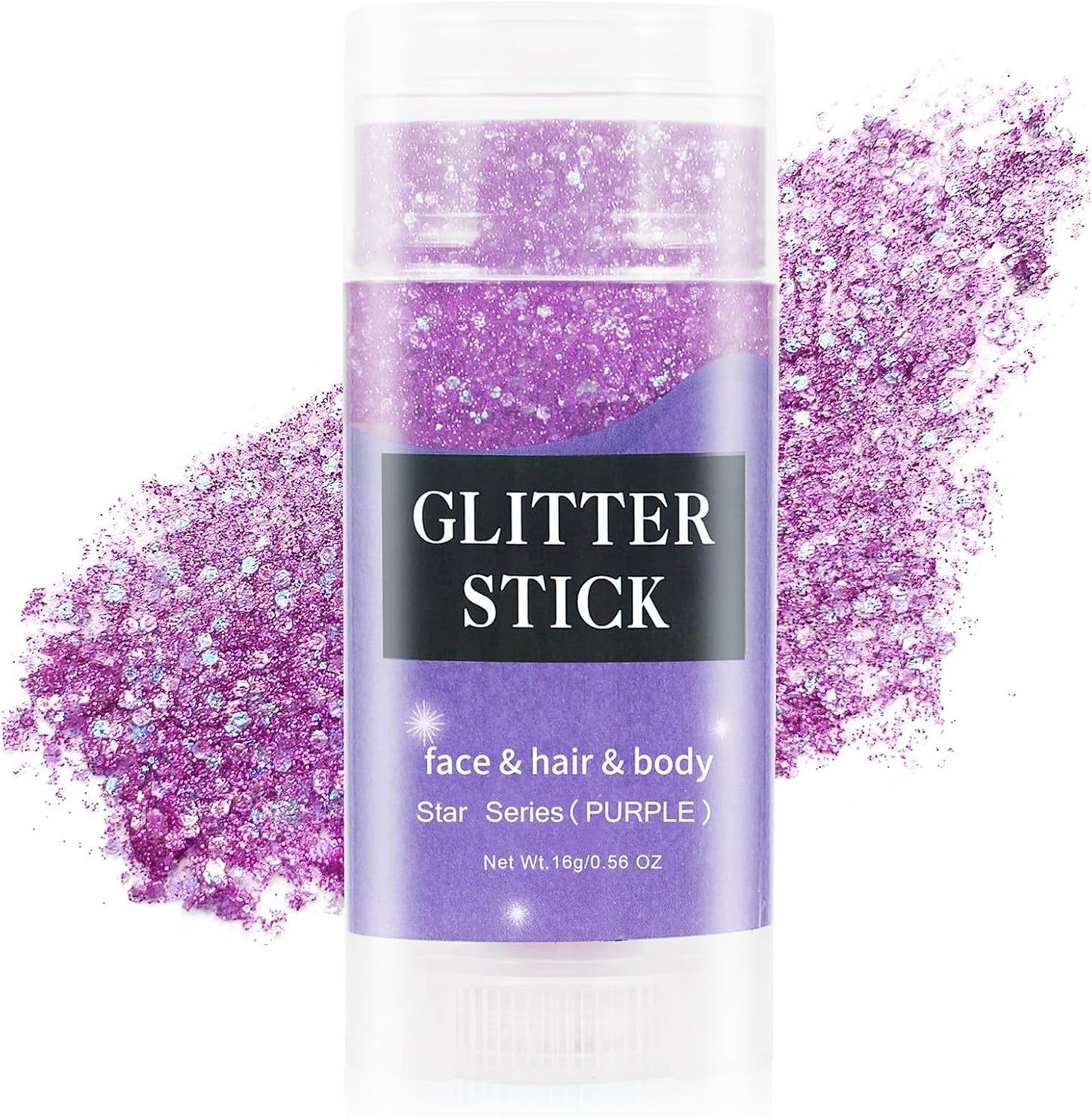 4th of July Hair Glitter Stick - Red, White & Blue Face Glitter for Patriotic Makeup | Independence Day Accessories