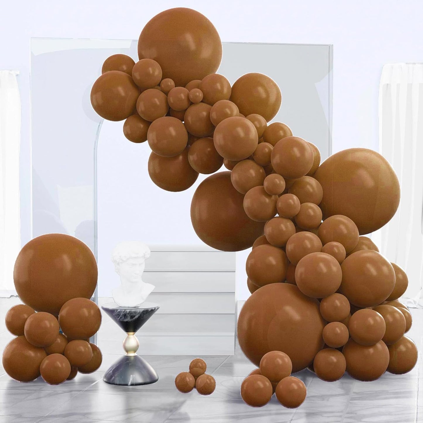 Black Balloon Arch Kit - 140 Pcs in 5-18 Inch Sizes for Baby Showers, Birthdays & Anniversaries | Elegant Black Decor