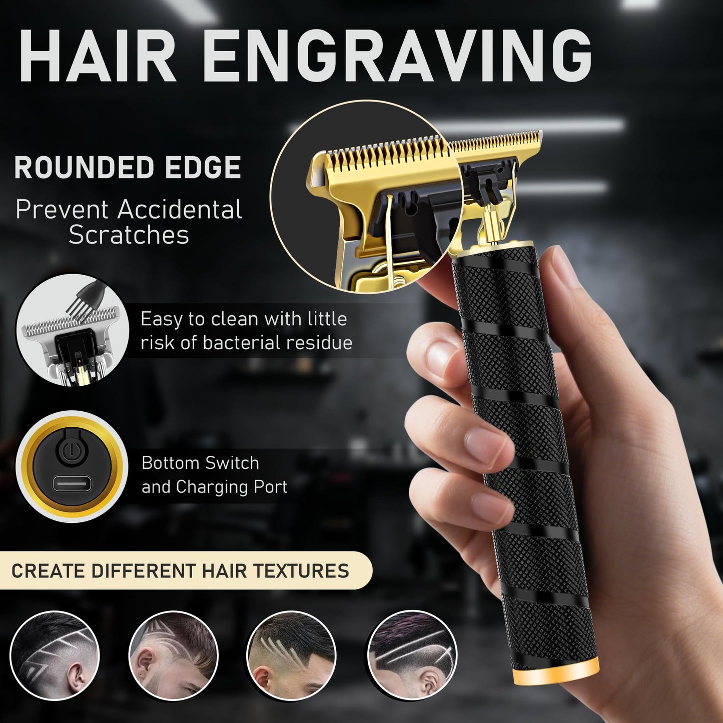 LQT Professional Hair Clippers for Men, Cordless Hair Clipper and Trimmers Set with Electric Dual Foil Shaver & Nose Trimmer,LED Display,All-in-One Grooming Kit for Home,Barber & Travel, Gifts for Men
