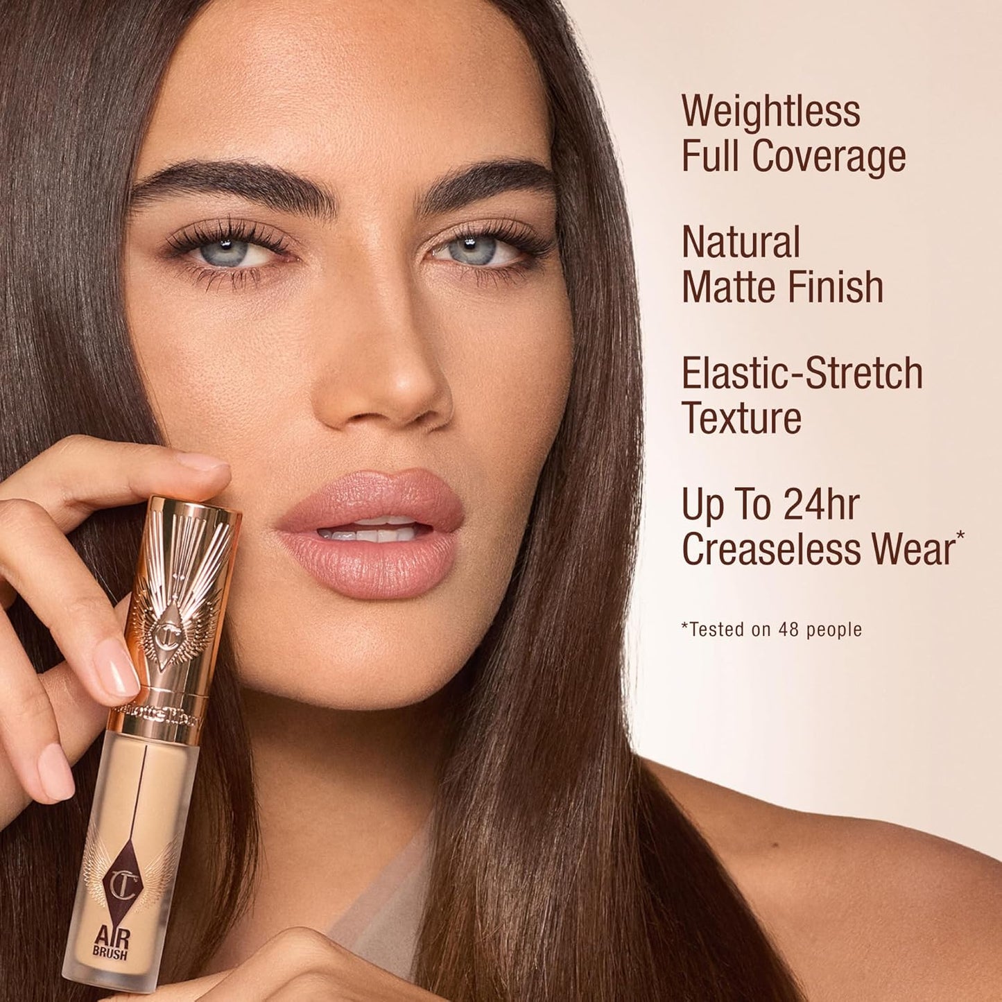 Charlotte Tilbury AIRbrush Flawless Blur Concealer - Longwear, Hydrating, Full Coverage for Dark Circles & Blemishes | Natural Matte Finish