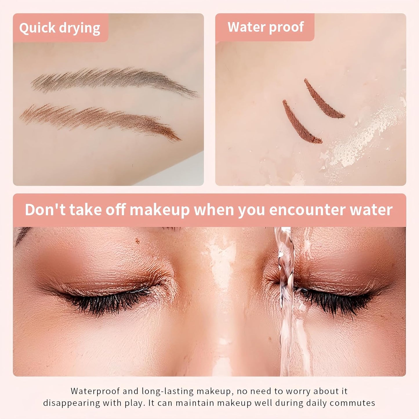 Waterproof Eyeliner Stamp - Smudge-Proof Black Eyeliner Pen for Easy Application