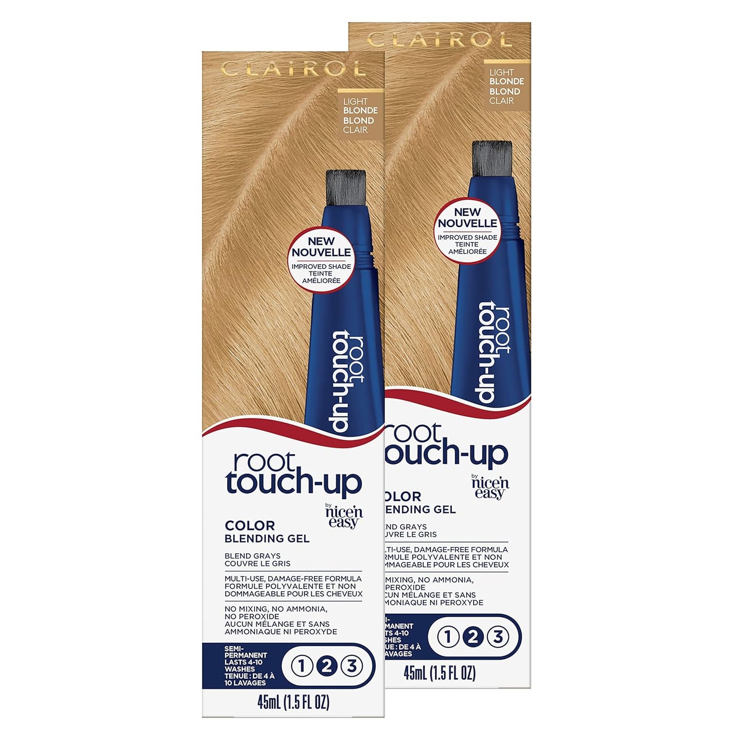 Clairol Root Touch-Up Hair Color Gel - Semi-Permanent Black | Blends Gray Hair | 2 oz