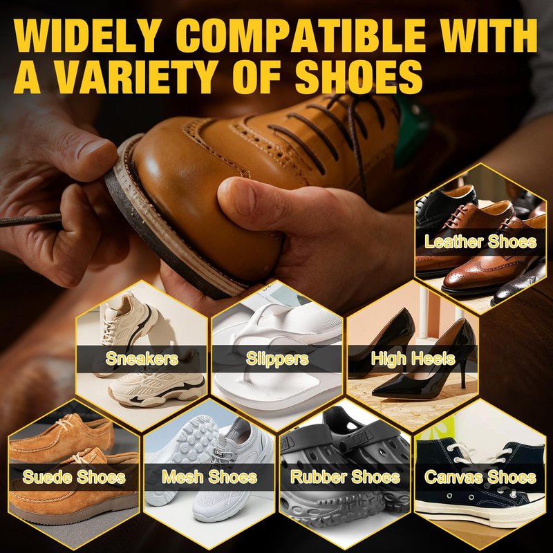 kuailaya Glue for Shoes, Shoe Repair Glue 5.99 oz Clear Shoe Cement High-Strength Adhesive Flexibility Waterproof Quick Drying Durable for Sneakers Boots and Rubber Soles