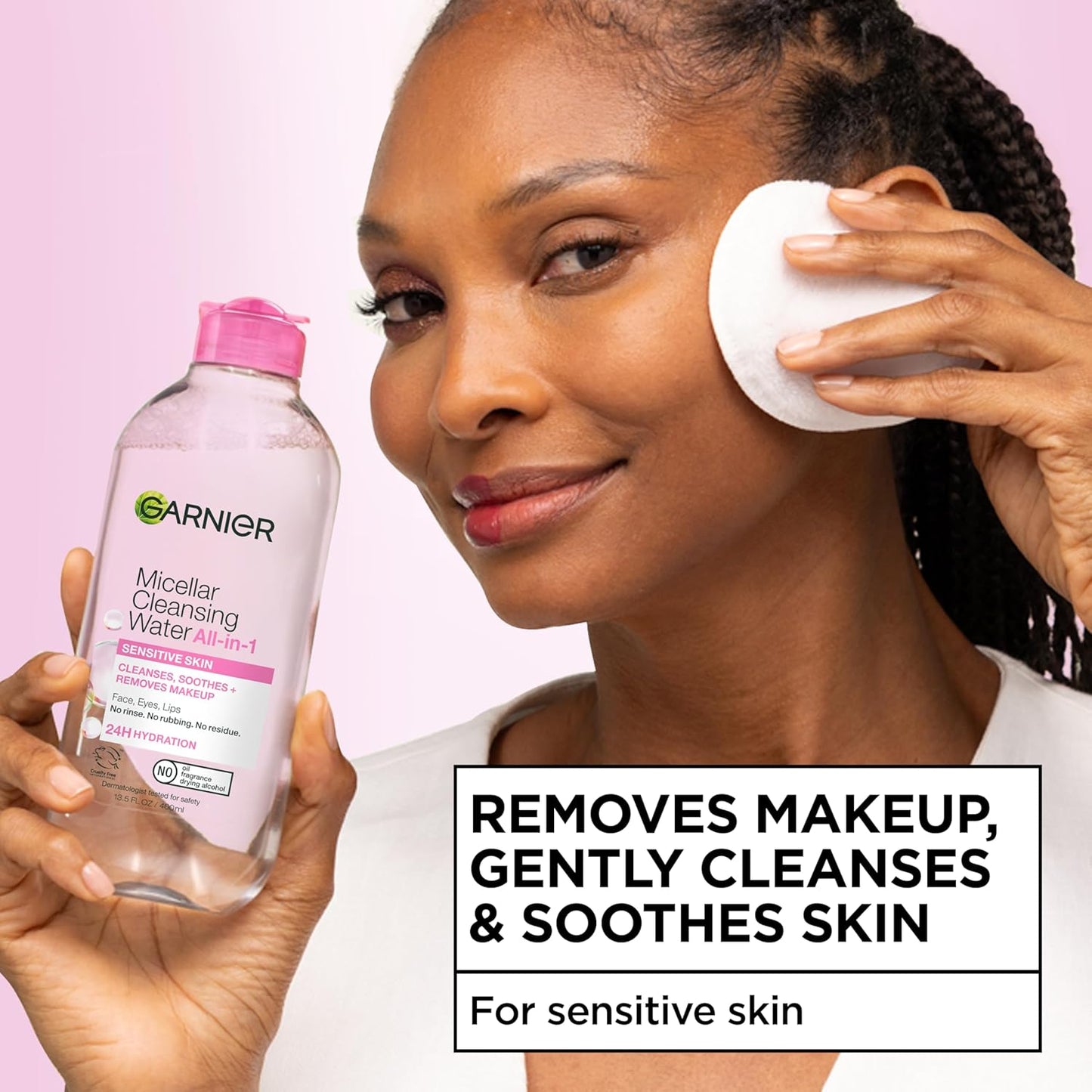 Garnier Micellar Water - Hydrating Facial Cleanser & Makeup Remover for Sensitive Skin | 13.5 Fl Oz (400mL)