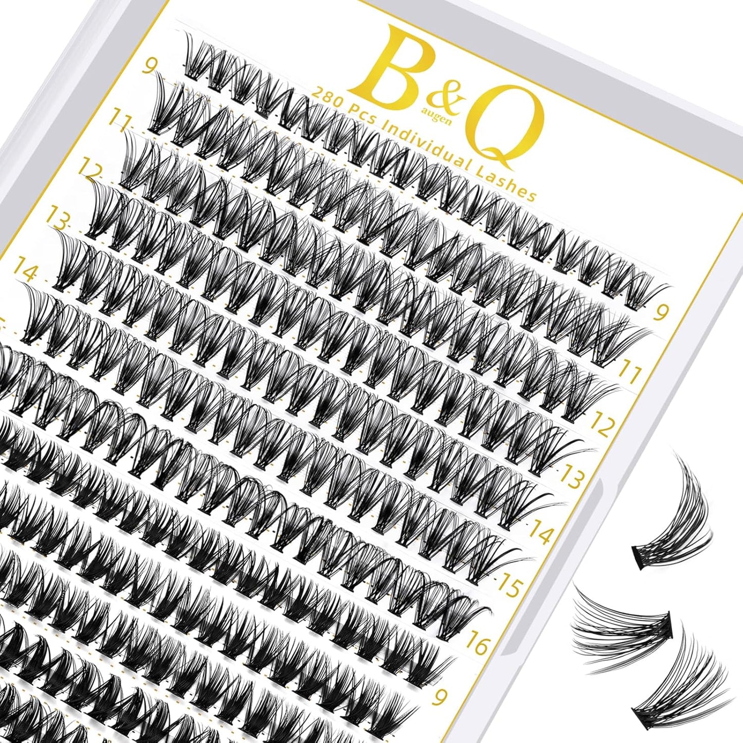 Lash Clusters 280PCS - Natural Wispy Eyelash Extensions 9-16mm | Soft Thin Band for DIY Comfort