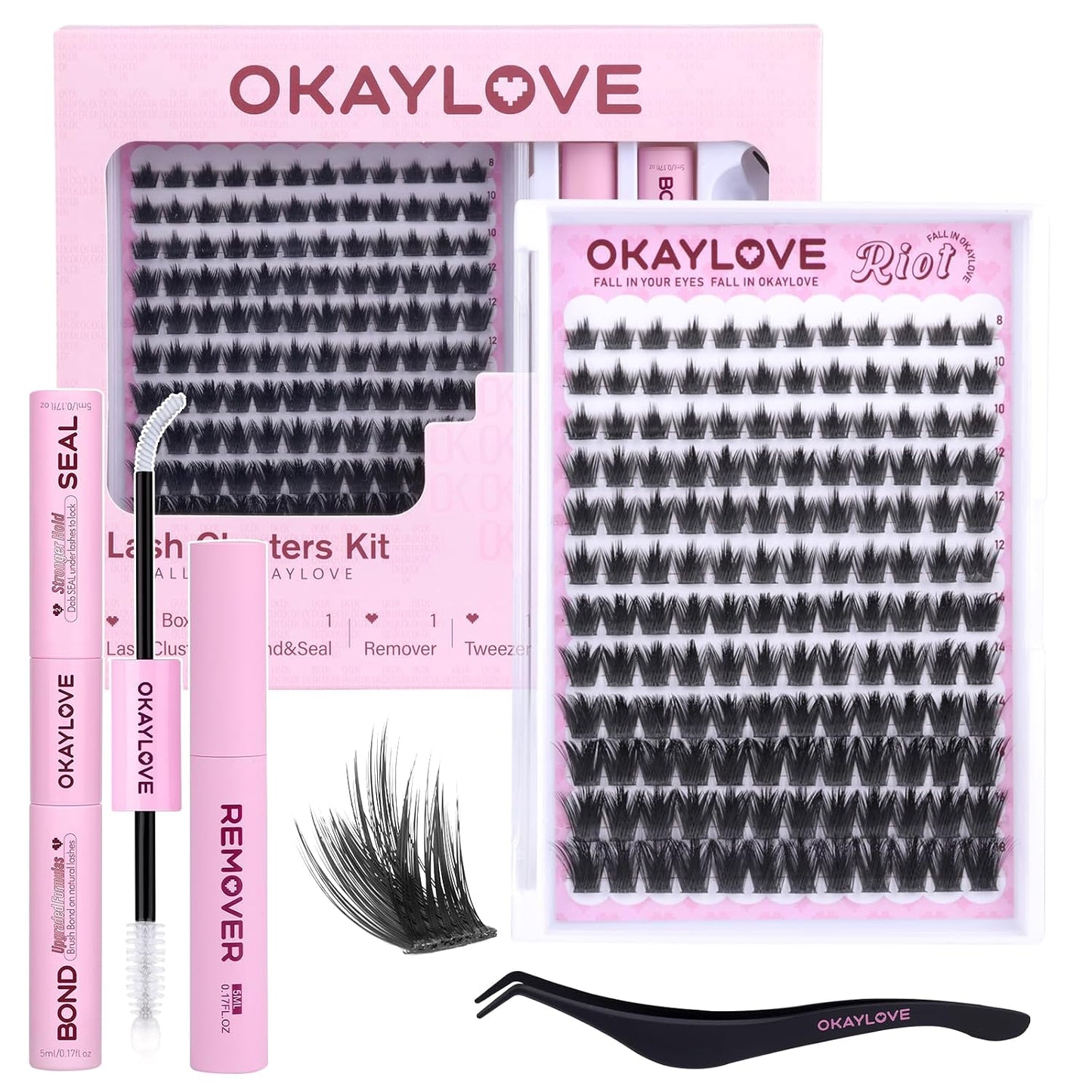 Manga Lash Clusters - Spiked DIY Eyelash Extensions | 140pcs CC Curl, 8-18mm Length