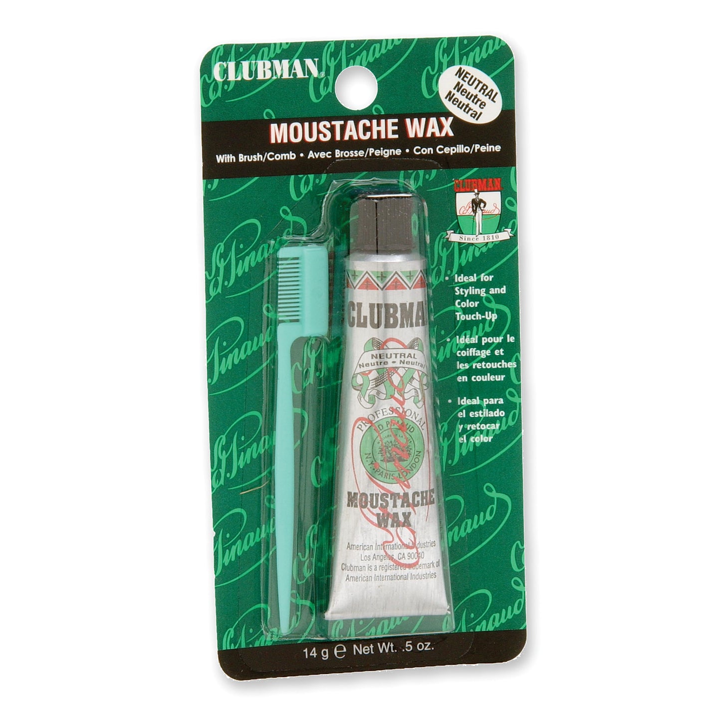 Clubman Moustache Wax Neutral 0.50 oz