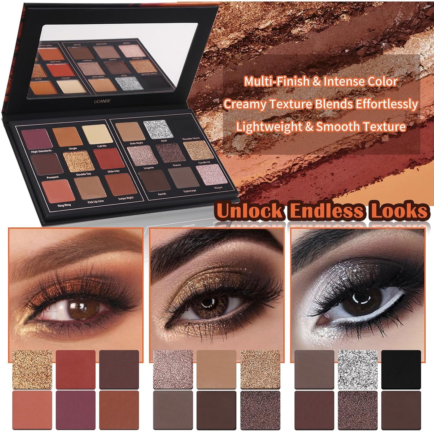 Matte Eyeshadow Palette - 18 Pigmented Colors | Long-Lasting Waterproof Smokey Makeup Kit