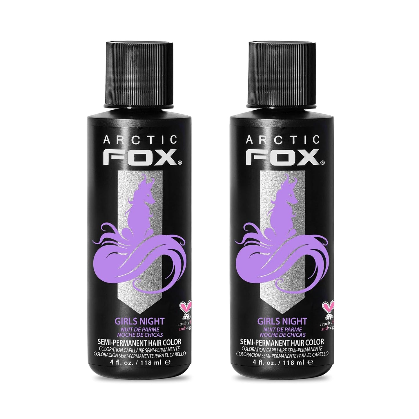 Arctic Fox Semi-Permanent Hair Dye - Vibrant Purple AF Color | Vegan, Ammonia-Free, 4 Fl Oz