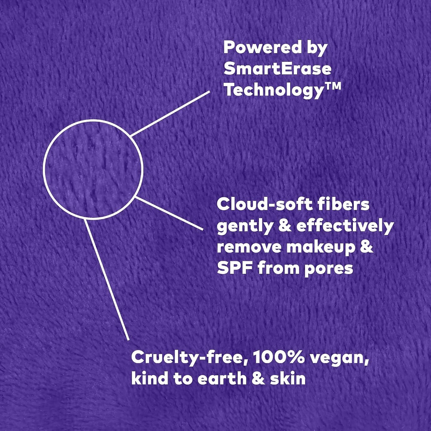 MakeUp Eraser PRO - Effortlessly Remove All Makeup with Water | Queen Purple, 1 Ct.