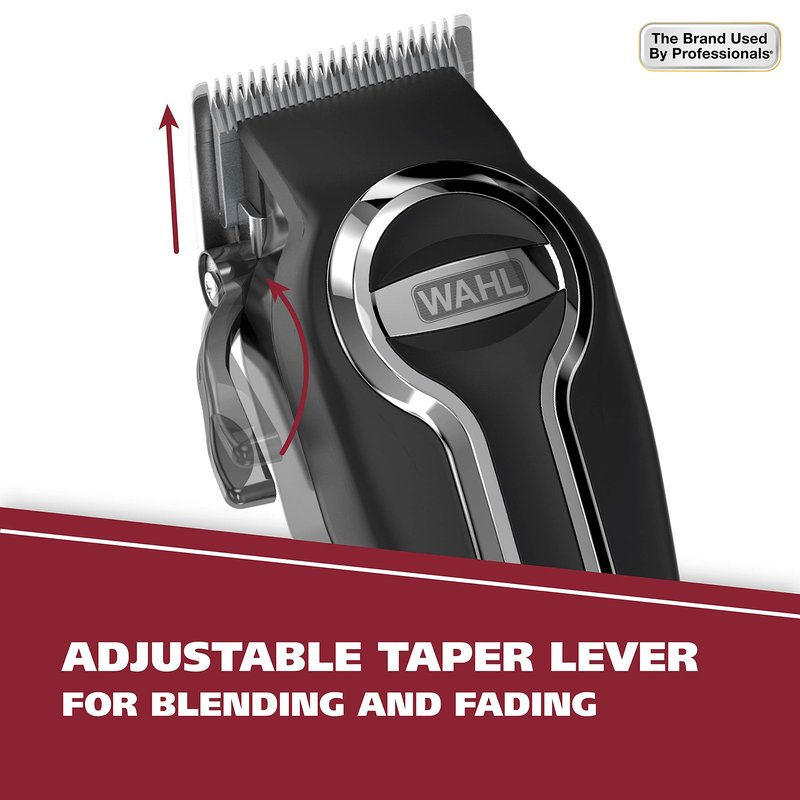 Wahl USA Elite Pro High-Performance Corded Home Haircut & Grooming Kit for Men – Electric Hair Clipper – Model 79602M