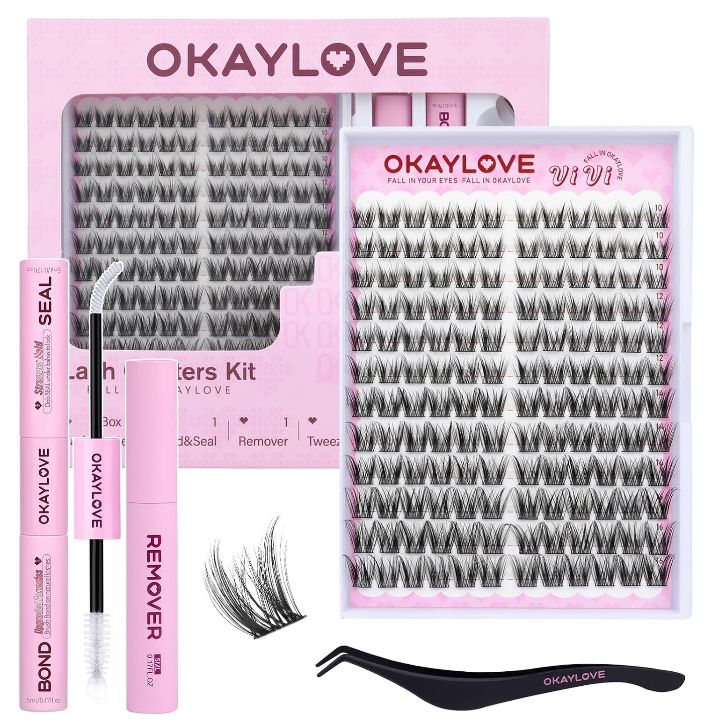 Manga Lash Clusters - Spiked DIY Eyelash Extensions | 140pcs CC Curl, 8-18mm Length
