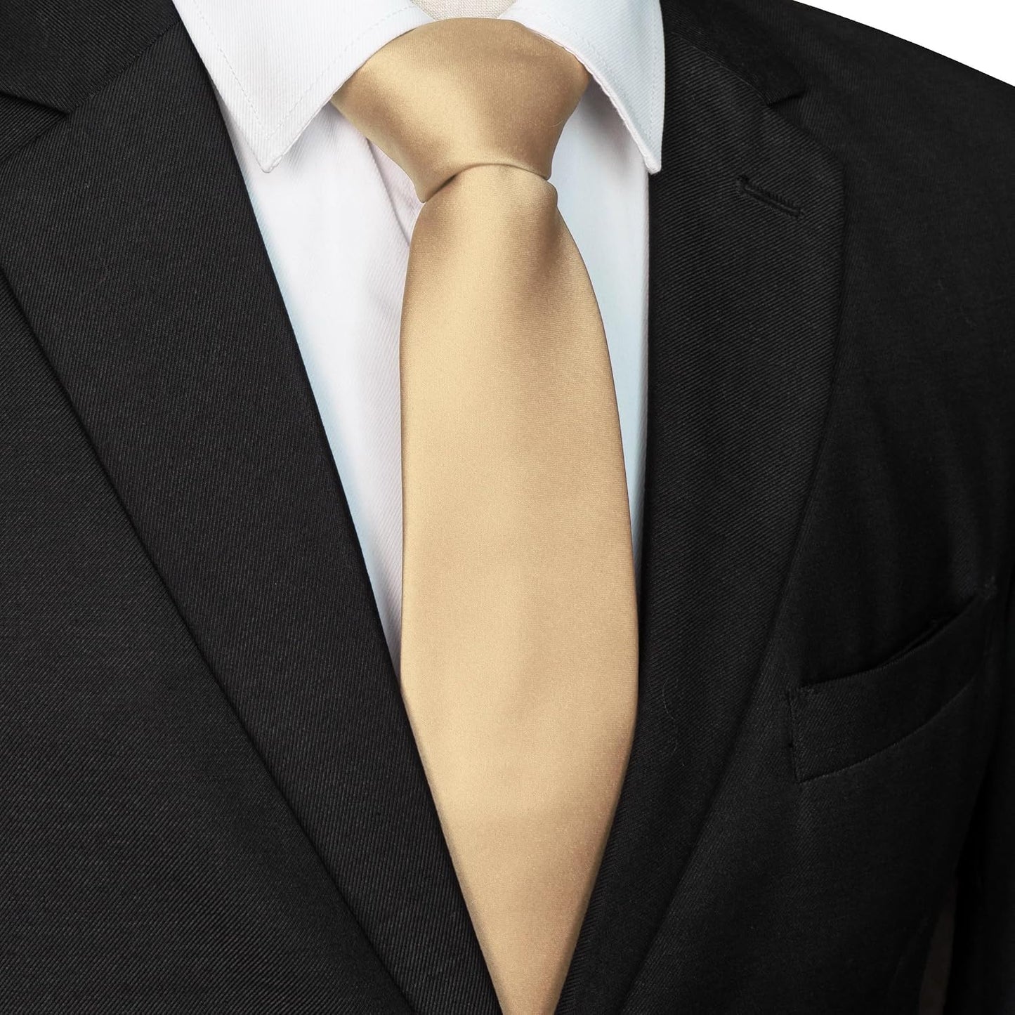 Solid Color Tie for Men - Business & Wedding Necktie | Elegant Design