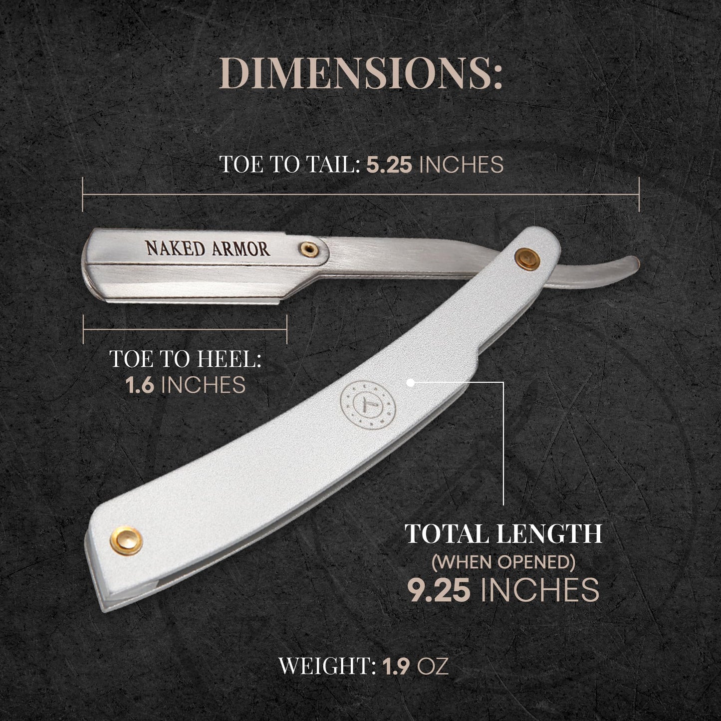 Naked Armor Lucan Barber Shavette Straight Razor Kit for Men with 2 Shavettes, Shaving Brush, Bowl, Barber Scissors, 5 Double Edge Blades, Leather Case and Gift Box, Barbershop Wet Shaving Set