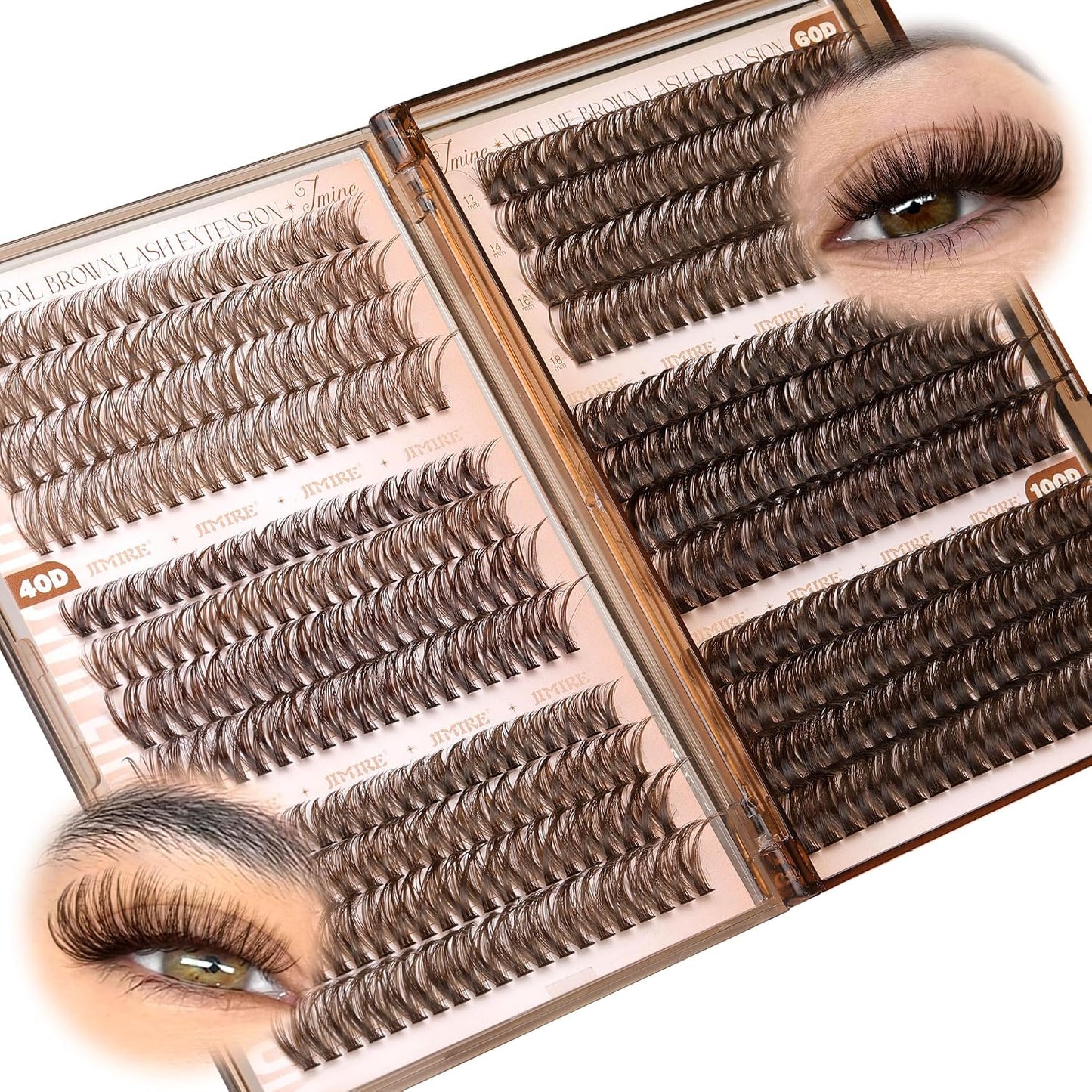 Manga Eyelash Clusters - Natural C Curly 10-14MM Wispy Individual Lashes | 110Pcs DIY Extensions