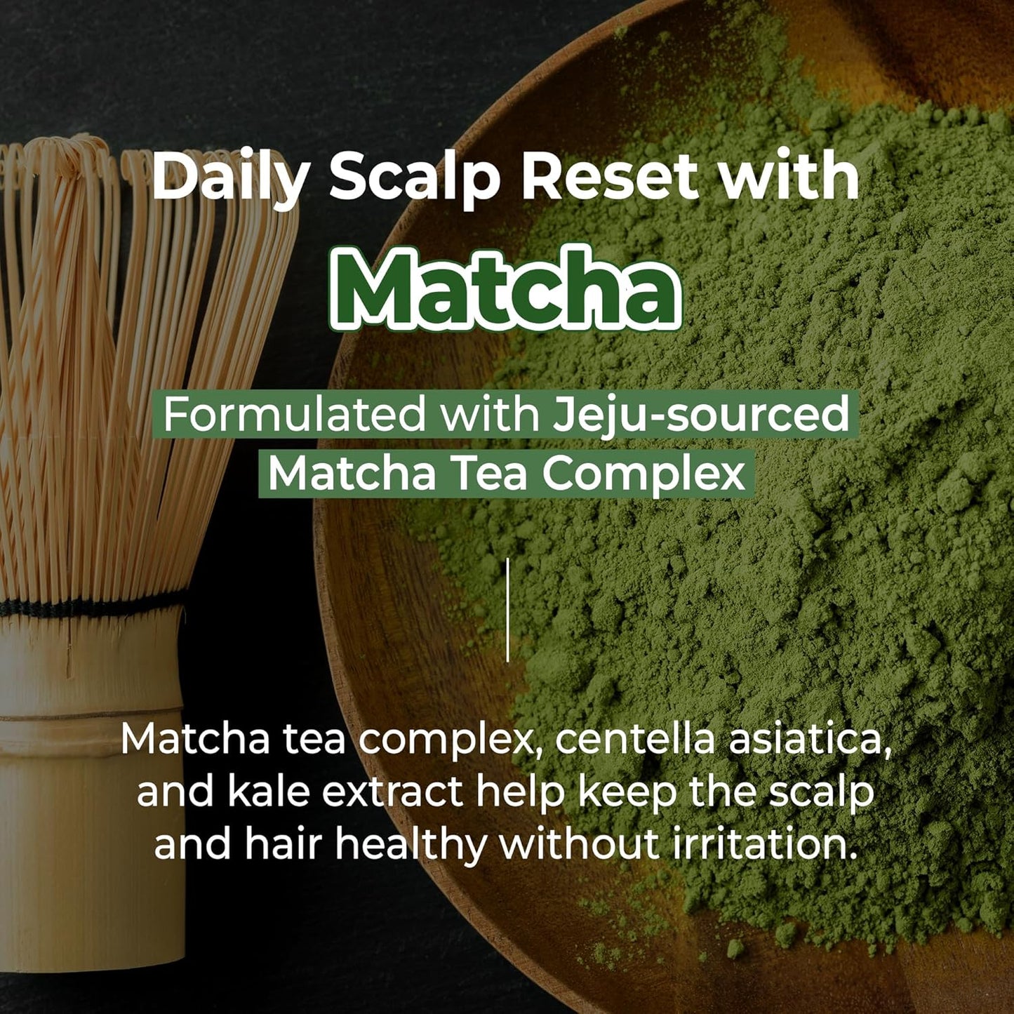 KUNDAL Matcha & Kale Scalp Scrub - Purifying Sea Salt Exfoliant | Herb Mint, 7.05 Oz - Balances Oil & Removes Impurities