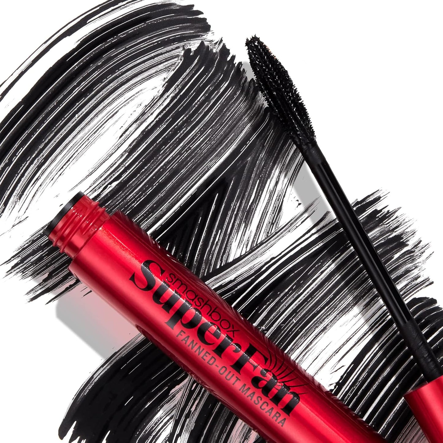 Smashbox Super Fan Lash Lengthening Mascara - Fanned-Out Volume & Length, Long-Wearing, 0.34 Fl Oz | Black