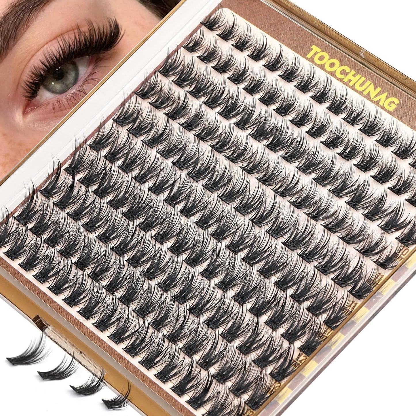 Short Lash Clusters - 9-12mm Wispy Eyelash Extensions | 160pcs Natural C Curl Individual Lashes