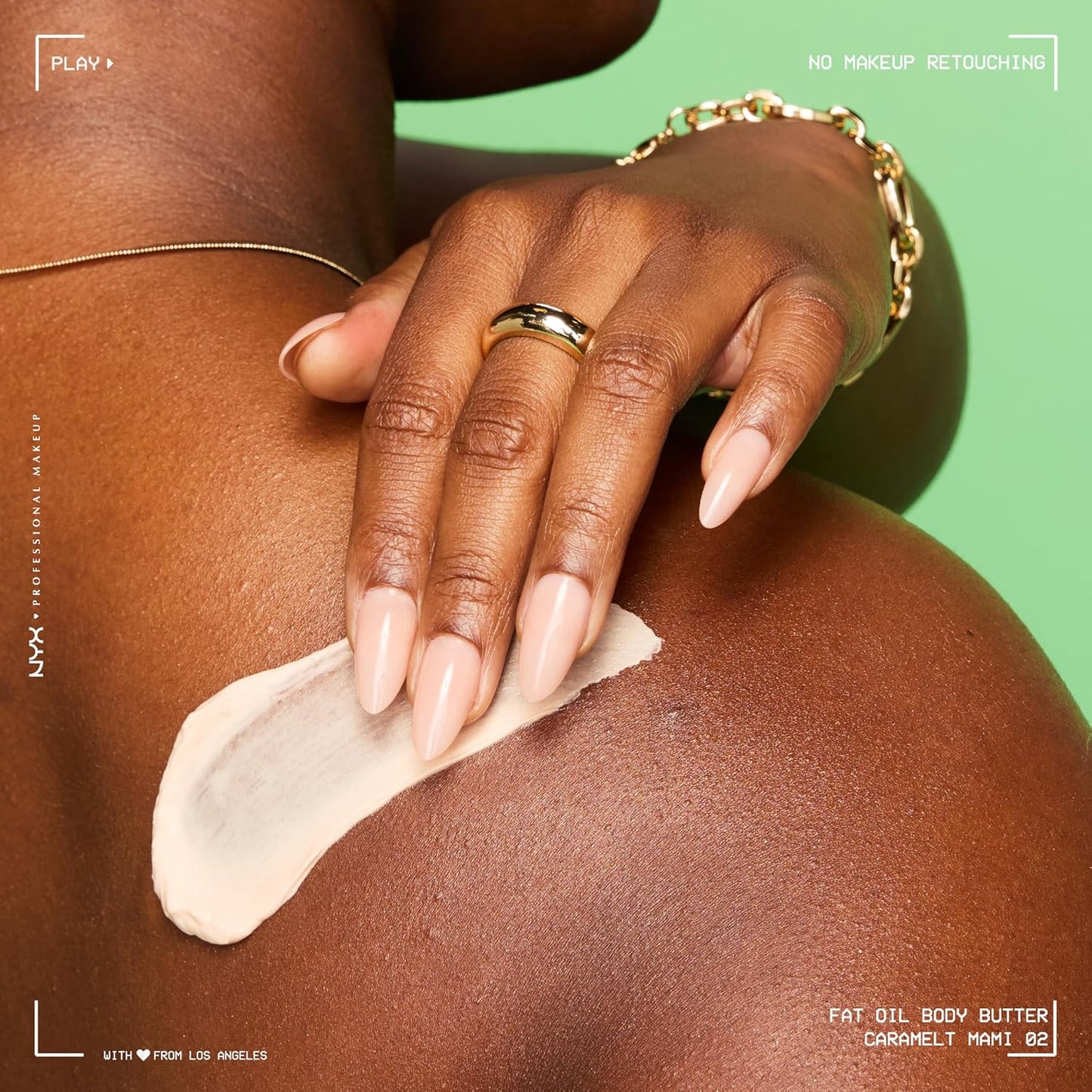 NYX Fat Oil Body Butter - Caramelt Mami, Whipped Vegan Body Cream with Avocado Oil & Shea Butter for 24 HR Hydration | Fast Absorbing, Caramel Scent