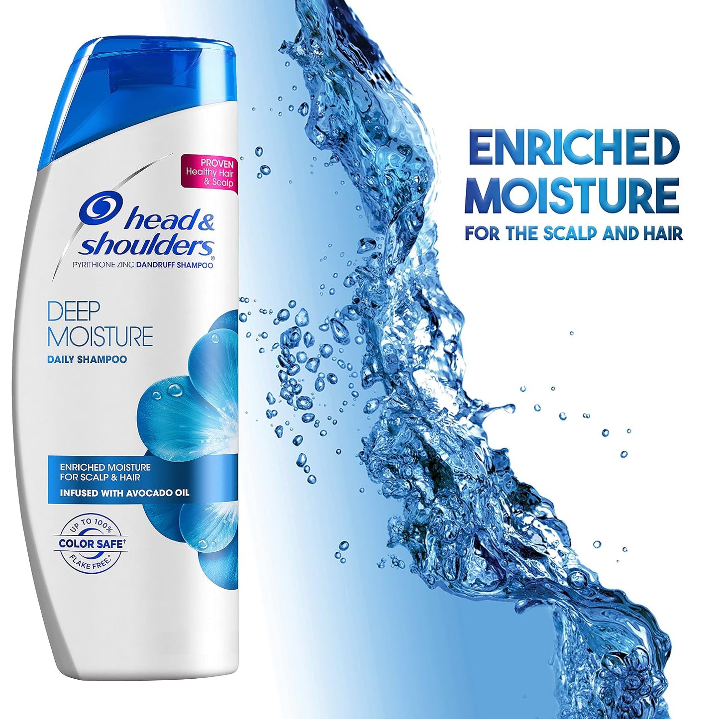 Head & Shoulders Deep Moisture Shampoo - Hydrating Formula for Dry Scalp | 12.8 fl oz
