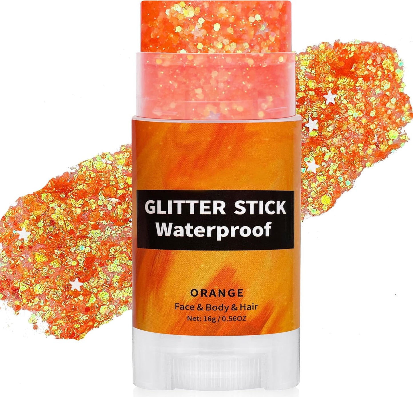 Hair Glitter Stick - Chunky Sequins for Rave & Concert | Waterproof Blue Face Glitter for Festivals & Halloween