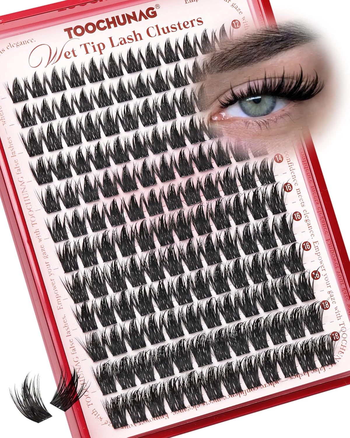 Manga Lash Clusters Kit - DIY Volume Spiky Eyelashes Extensions | 10-18mm Bunny Style with White Bond & Seal