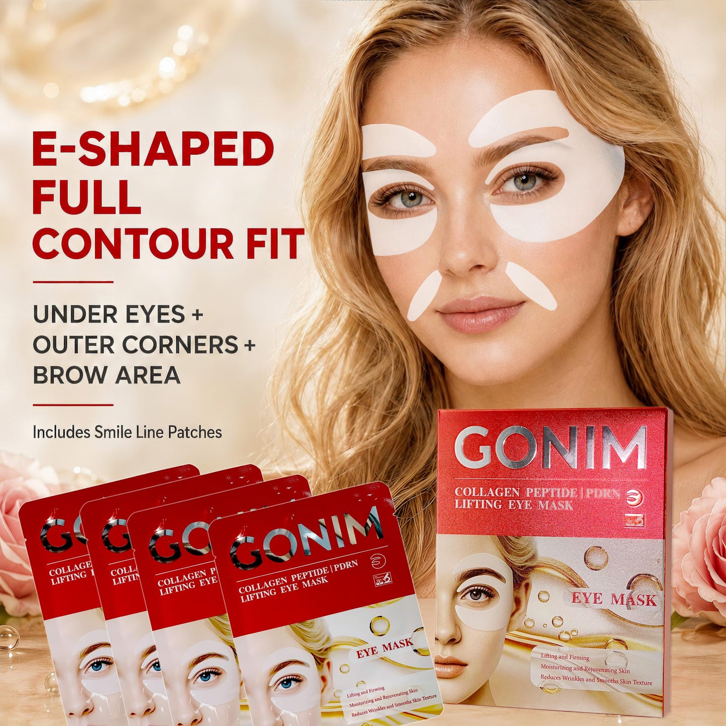 GONIM Under Eye Patches for Puffy Eyes and Dark Circles, Collagen,Eye Mask
