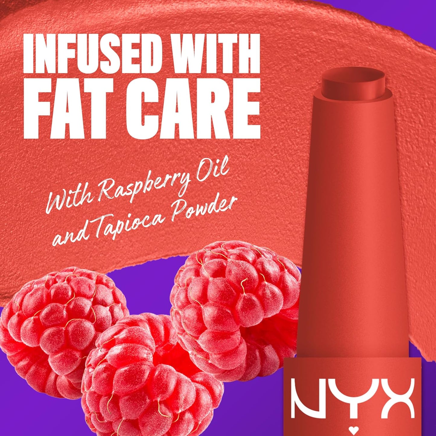 NYX Fat Matte Lipstick | Pigmented Non-Drying Lip Crayon for Long-Lasting Wear - Coral Cuddlin' (Dirty Peach)