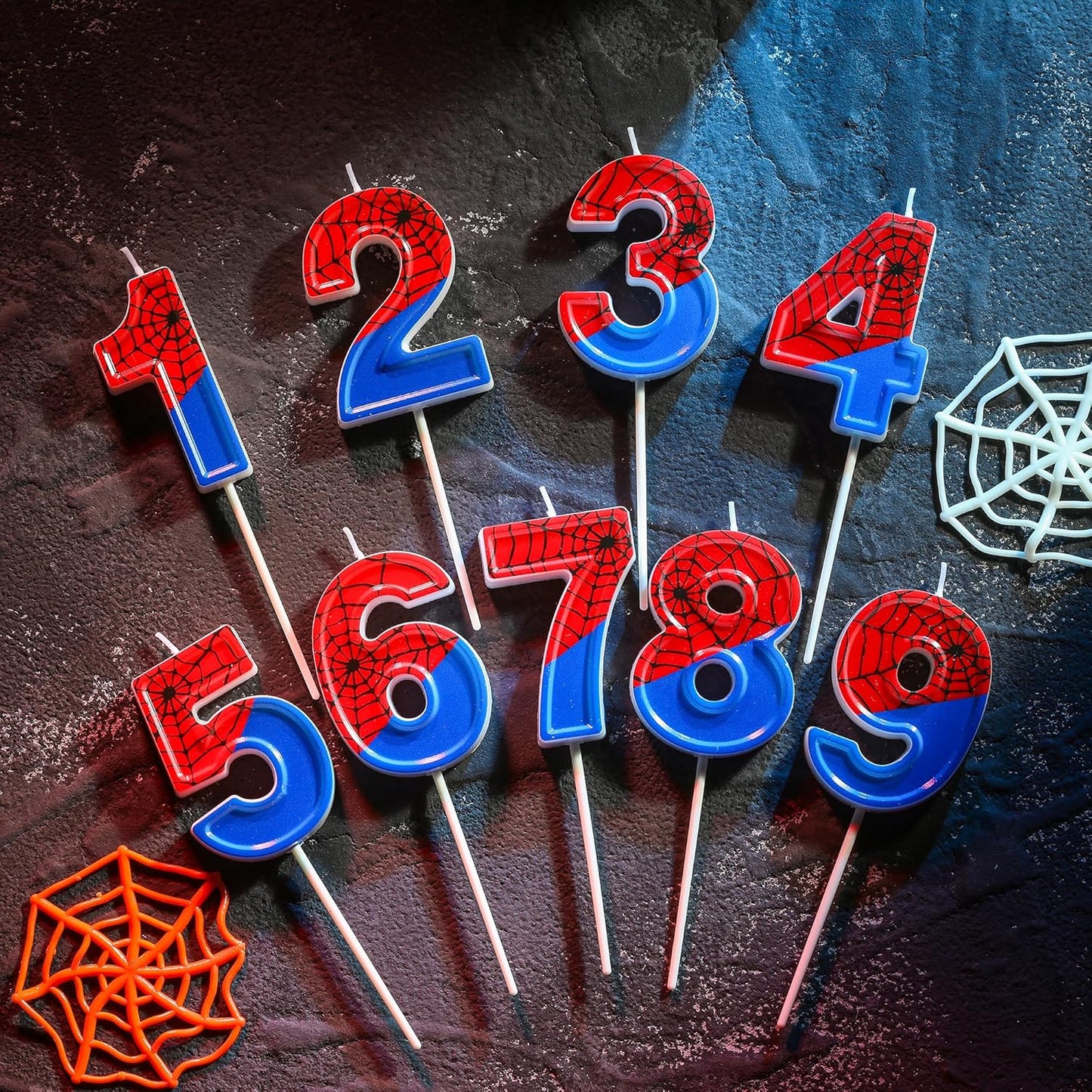 Number 4 Spider Birthday Candles - Fun 2.76 Inch Cake Decoration for Parties